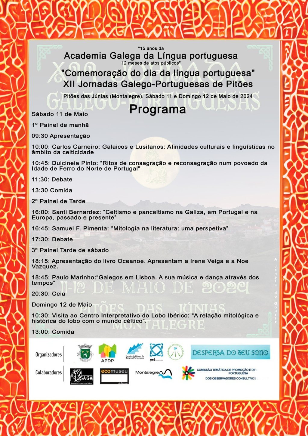 Pitões das Júnias - XII Jornadas Galego-Portuguesas (11 e 12 maio 2024) Programa