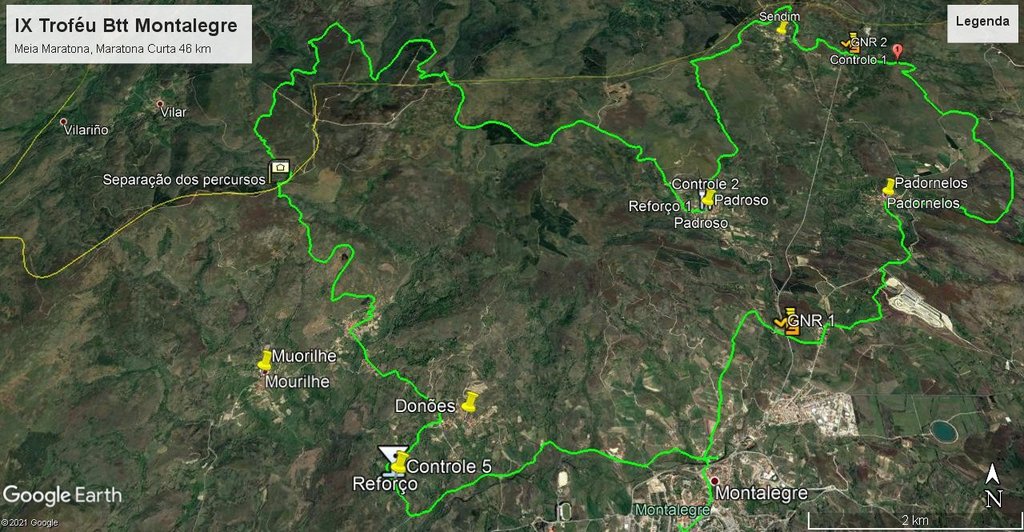 IX TROFÉU BTT ACÁCIO DA SILVA | Mapa Meia Maratona e Maratona Curta 46 km