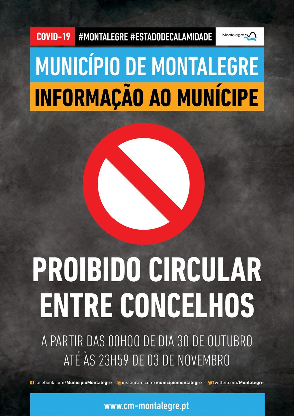 Proibido circular entre concelhos